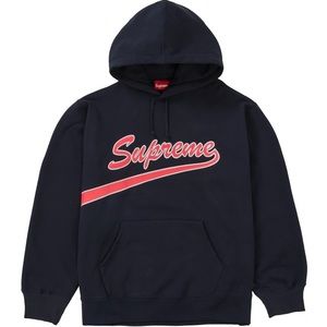 Authentic Supreme Navy Tail Hooded Sweatshirt